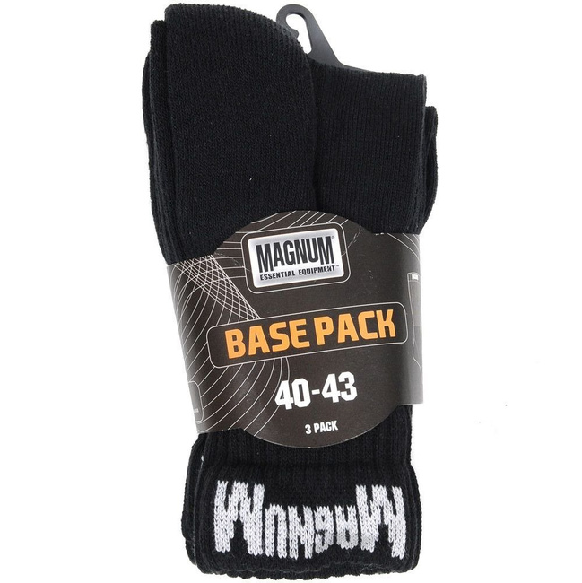 Magnum 3 Base Pack - Black Socks