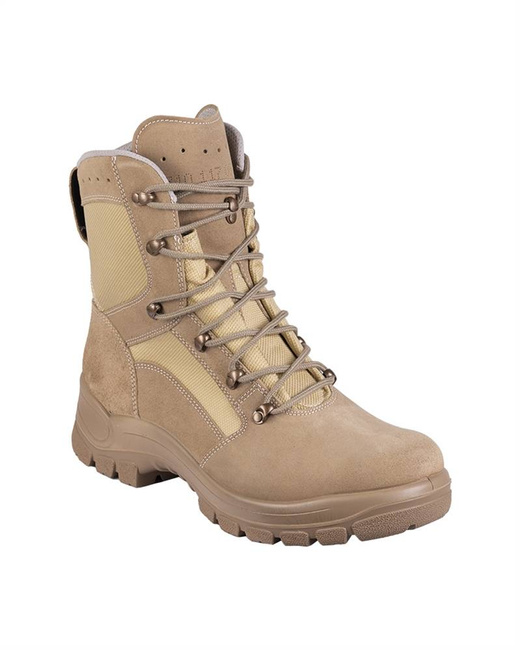 COMBAT BOOTS FOR MEN - MILITARY SURPLUS FROM THE GERMAN ARMY - KHAKI - LIKE NEW