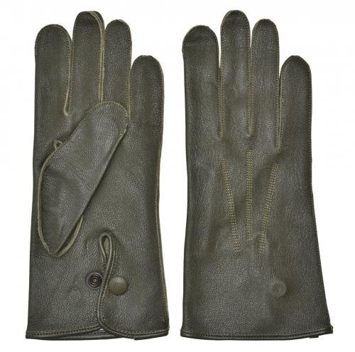 GLOVES GENUINE GERMAN POLICE LEATHER olive