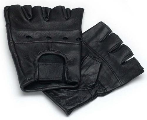 GLOVES BLACK LEATHER W/O FINGERS