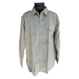 OFFICERS SHIRT - KHAKI - DUTCH ARMY MILITARY SURPLUS - LIKE NEW