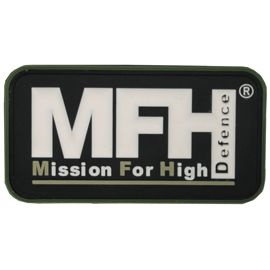 Velcro Patch, "MFH", black, 3D, size: 7,5 x 4 cm