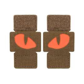 TIGER EYES LASER CUT PATCH (couple) - COYOTE/RED - M-TAC