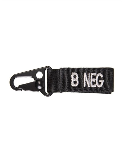 TACT. KEYHOLDER - BLOOD B neg - 5 PC./PACK -  BLACK