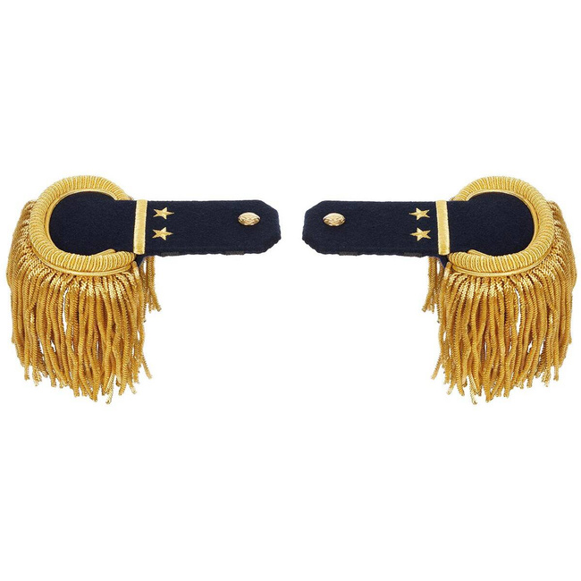 EPAULETTES WITH FRINGES, RANK XIV - MILITARY SURPLUS FROM PORTUGUESE ARMY - LIKE NEW