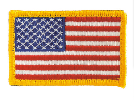 US Coloured Fabric Nation insignia with hook & loop closure LG