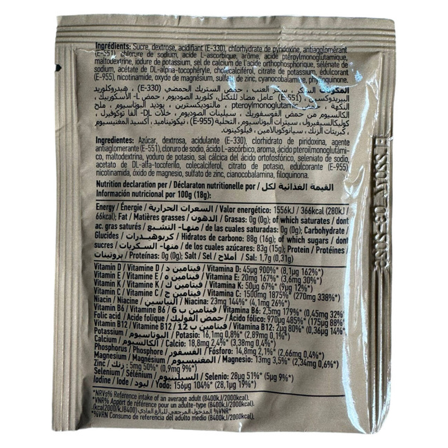 ISOTONIC LEMON FLAVORED DRINK - 18G - JOMIPSA - 366 Kcal