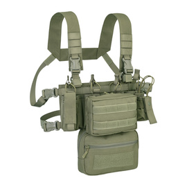 TACTICAL VEST - COMBO MINI CHEST RIG 900D POLY MOLLE - OD - DEFCON 5