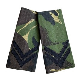 RIPSTOP RANKS SOLDIERS, LAND FORCES - CORPORAL CLASS III, FOREST MOSAIC - MILITARY SURPLUS ROMANIAN ARMY - IN GOOD CONDITION