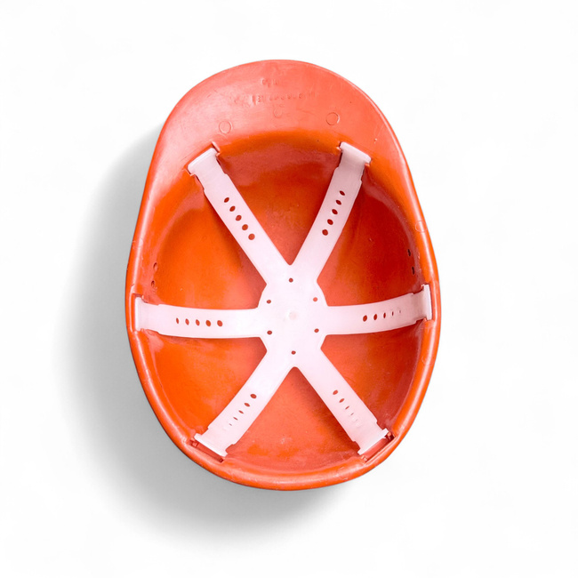 Protective Helmet - Romanian Army Military Surplus - Orange - In Good Condition