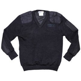 BRITTISH PULLOVER - POLICE - BLUE - LINED - USED