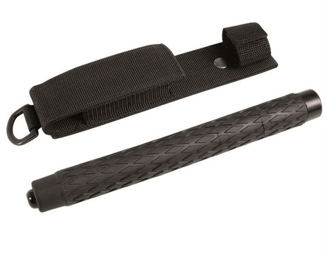 TELESCOPIC BATON WITH POUCH - BLACK - Mil-Tec - 26/65 CM