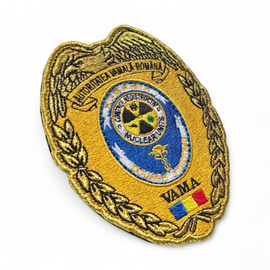 Emblema Brodata Control Nedistructiv Vama - 10,5 x 8,1 cm - Nuclear Units - Cu scai (Velcro)