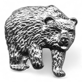 Hunting Hat Pin - Bear - Silver