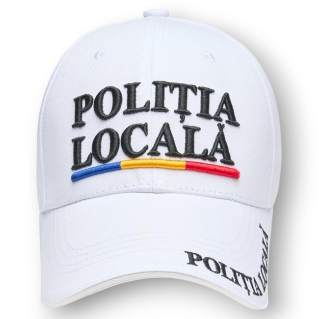Local Police Cap – 3D Embroidery Premium – 100% Cotton – Adjustable – White – New Model