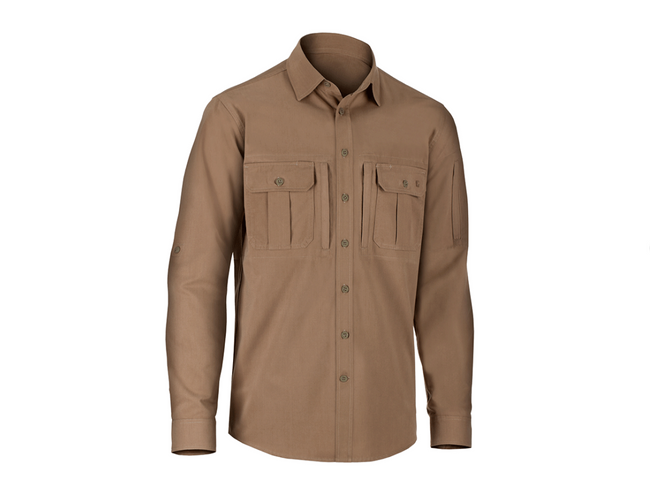 BUTTON UP PICEA SHIRT LS - CLAWGEAR® - KHAKI
