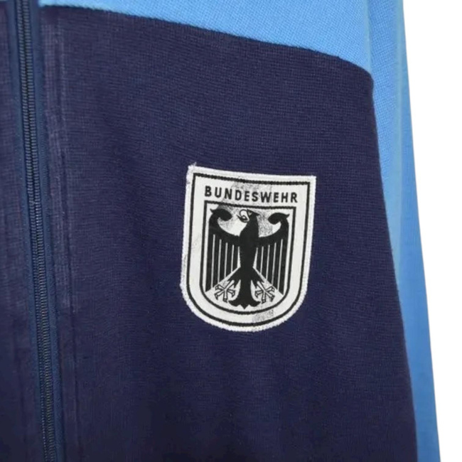Vintage Track Jacket - 1980s - German Army Bundeswehr Surplus - Blue/Black - Used