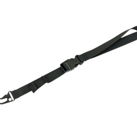Simple Tactical Sling with Carabiner - 1 Point - Black - 8FIELDS