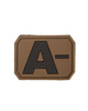 3D BLOOD TYPE PATCH - Mil-Tec - DARK COYOTE - A NEG