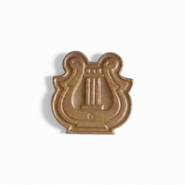 Branch Insignia for Rank - Military Music - Hungarian Army Military Surplus - Bronze-Colored - Like New