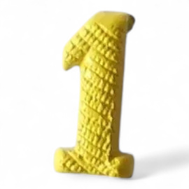 Metallic number - 1 -  Yellow - Hungarian Army Military Surplus - Like New