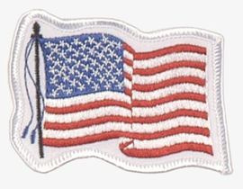 PATCH FLYING UNITED STATES FLAG 65 x 85 MM