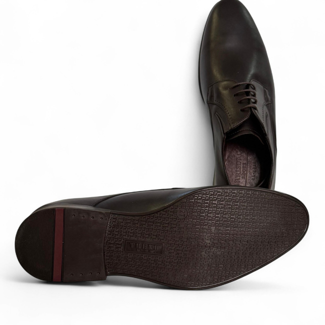 Scriere  Classic Leather Shoes for the Ministry of National Defense, Army, and Public Administration - MARISDAL Shoes - Brown Vitello