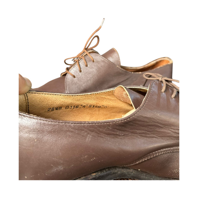 Leather shoes RSR Period - Military surplus from the Romanian army - Brown - In good condition