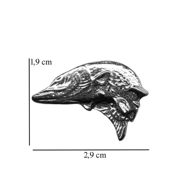 Fisherman’s Hat Badge - Pike - Silver