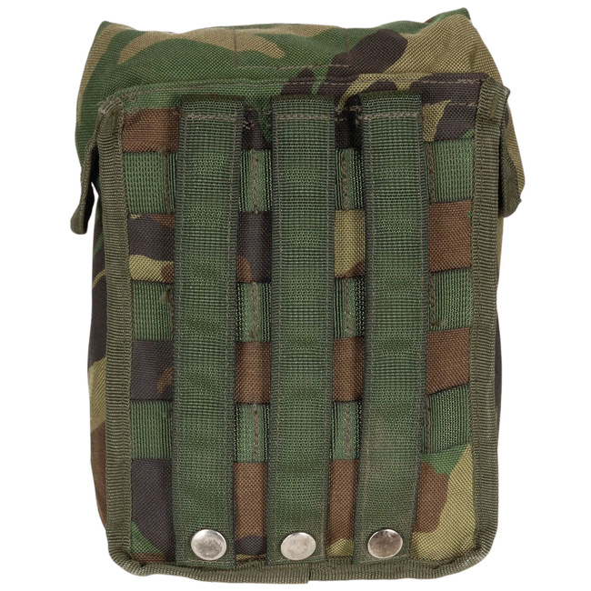 MULTIFUNCTIONAL POUCH - 16 X 22 X 9 CM - MOLLE - LARGE - DUTCH ARMY MILITARY SURPLUS - FOREST CAMO, NAVY - USED