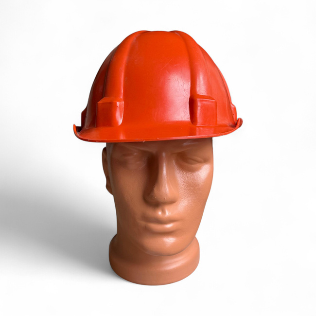 Protective Helmet - Romanian Army Military Surplus - Orange - In Good Condition