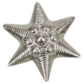 Hungarian metal badge, star, silver, like new