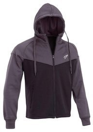 ZIPPED HOODIE WITH EMBROIDERED LOGO - D.FIVE - BLACK/GRAY