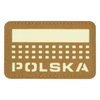 POLSKA PATCH (with flag) - 50 x 80 mm - LASER CUT - COYOTE/GID - M-TAC
