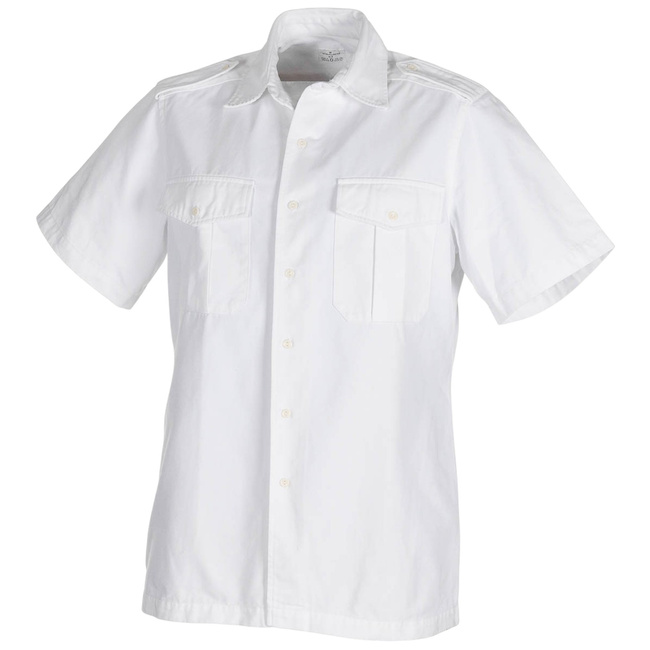 SHORT-SLEEVED SHIRT - DUTCH ARMY NL MILITARY SURPLUS  - WHITE - USED